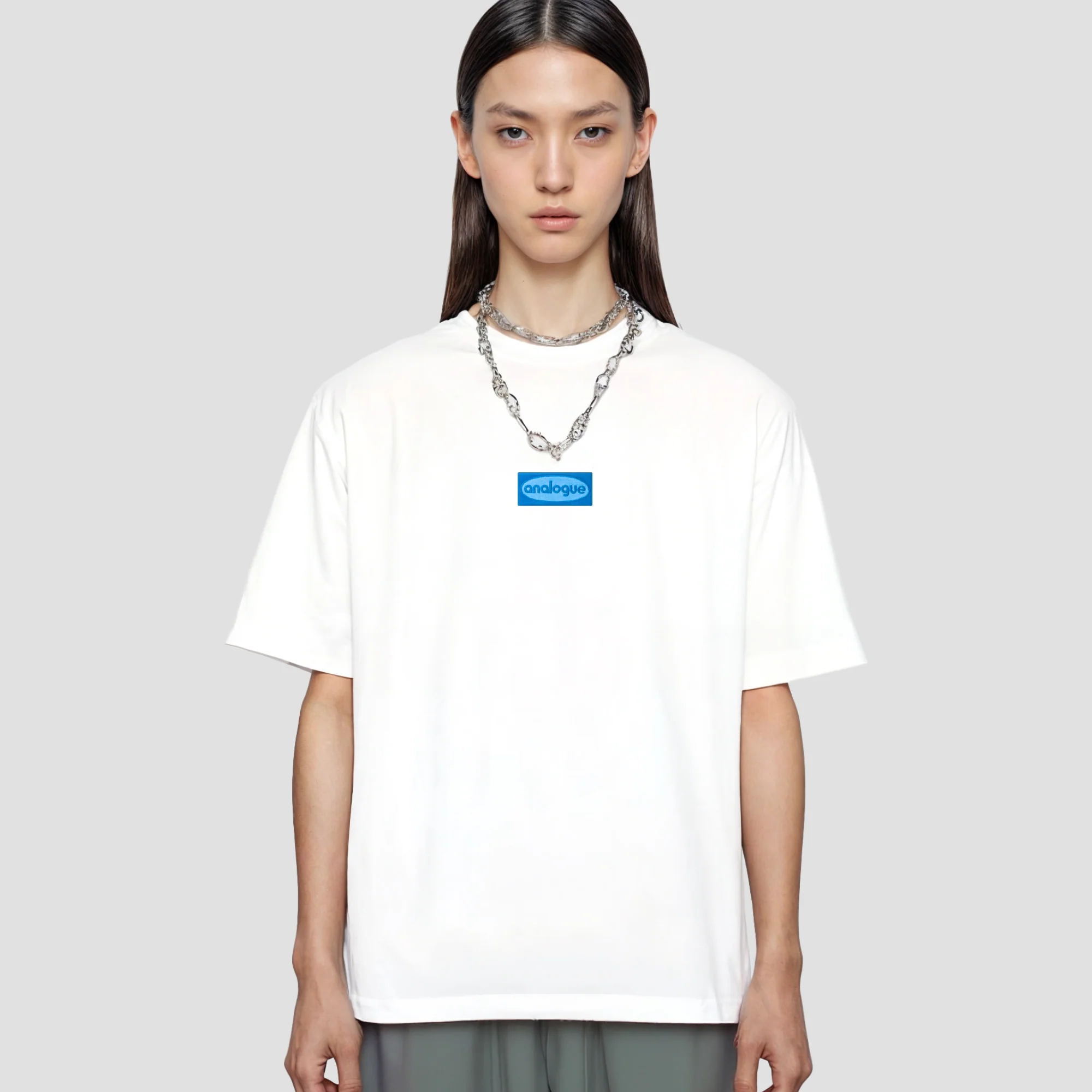 Analogue Crop White T-Shirt - Image 2